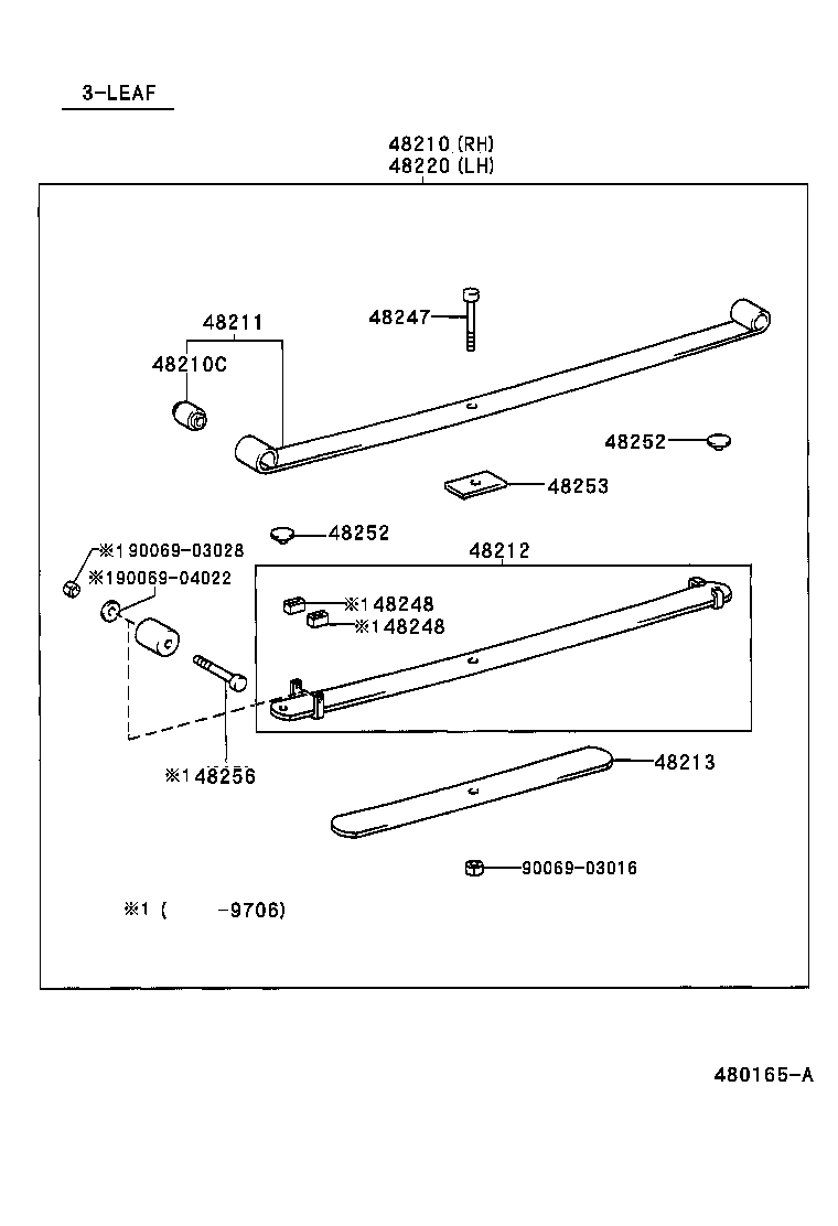 48210-04032 SPRING ASSY, REAR RH product image