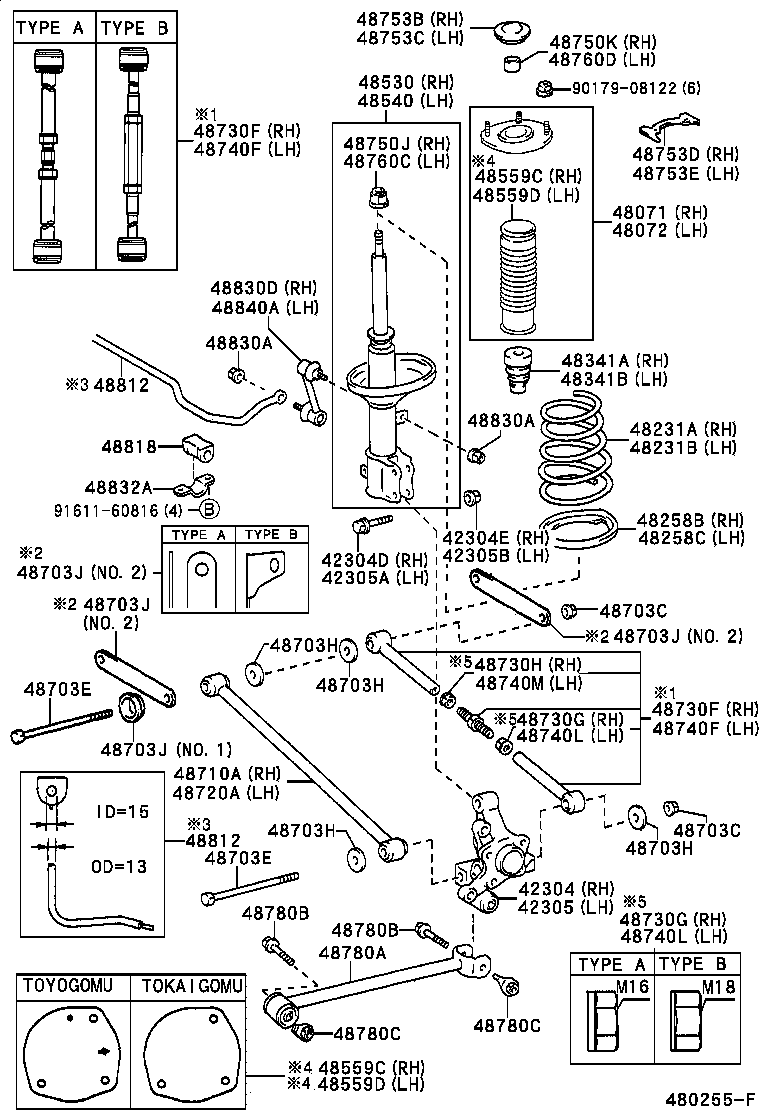 42305-02050 CARRIER SUB-ASSY, REAR AXLE, LH product image