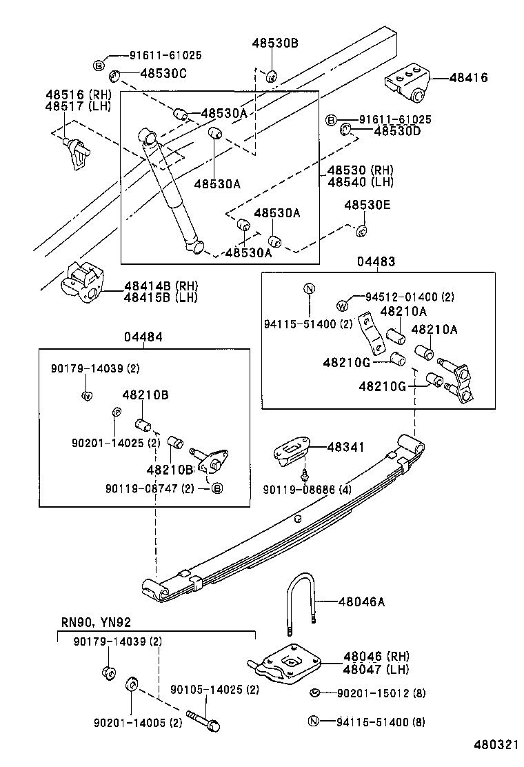 48211-35630 LEAF, REAR SPRING, NO.1 product image