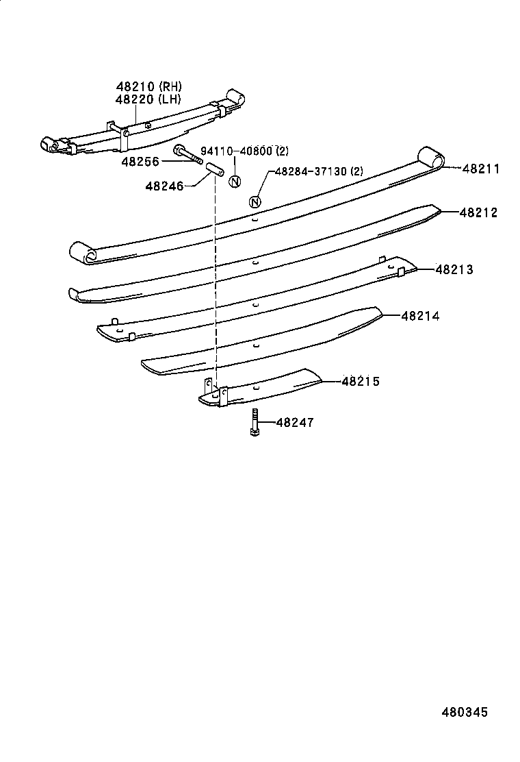 48046-36201 SEAT SUB-ASSY, SPRING U BOLT, RH product image