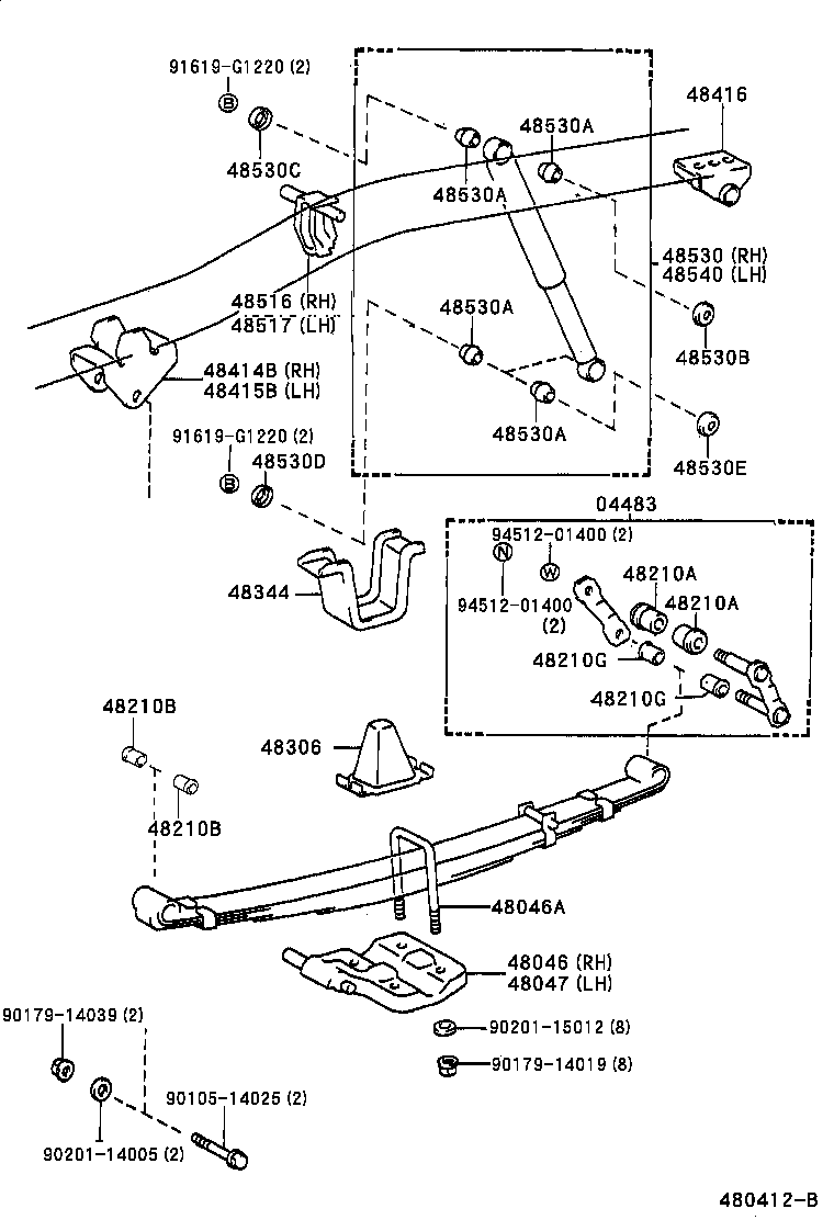 48211-35630 LEAF, REAR SPRING, NO.1 product image