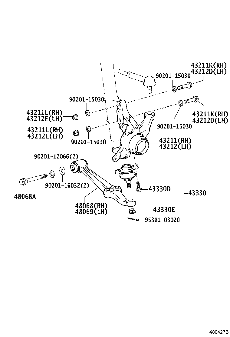 90101-12168 BOLT(FOR FRONT SUSPENSION LOWER ARM) product image