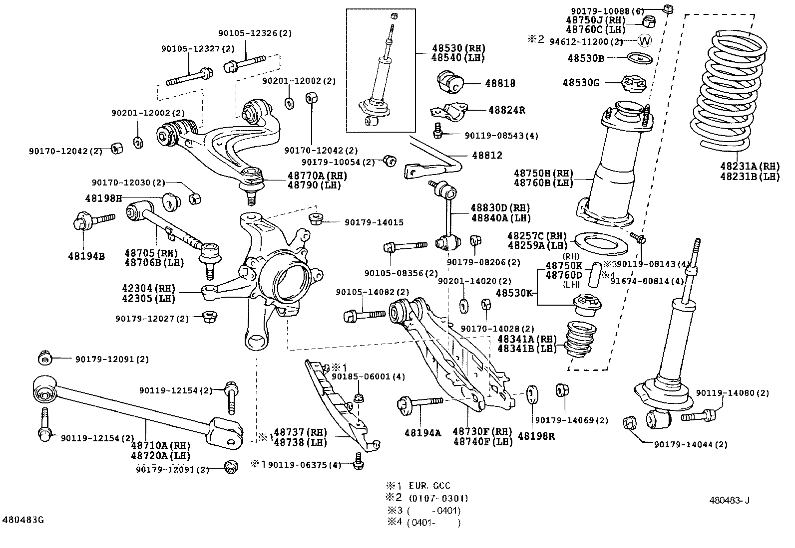 42304-30070 CARRIER SUB-ASSY, REAR AXLE, RH product image
