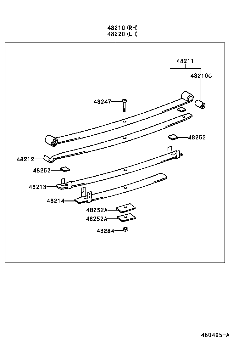 04483-26110 SHACKLE KIT, REAR SPRING product image