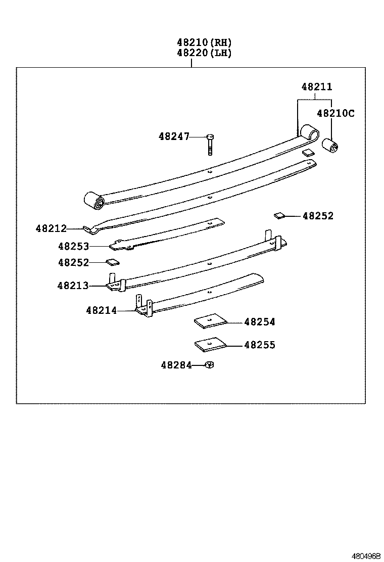 04483-26110 SHACKLE KIT, REAR SPRING product image