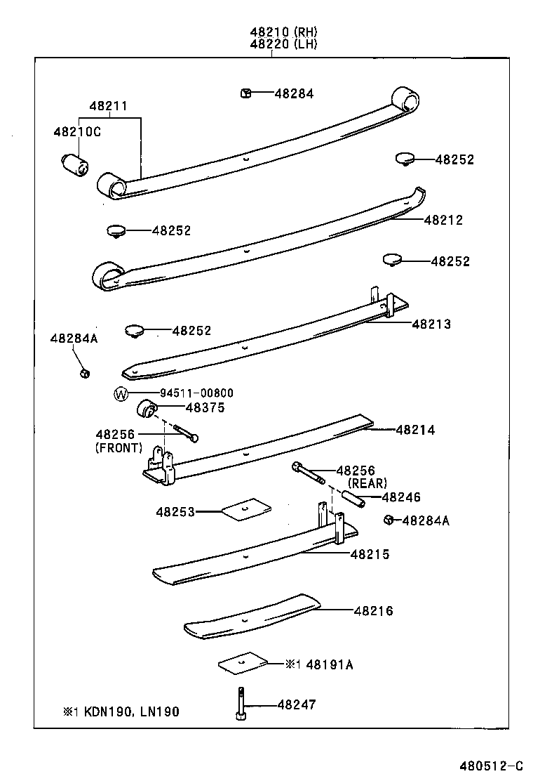 48404-35060 BRACKET, SPRING, NO.3 RH product image