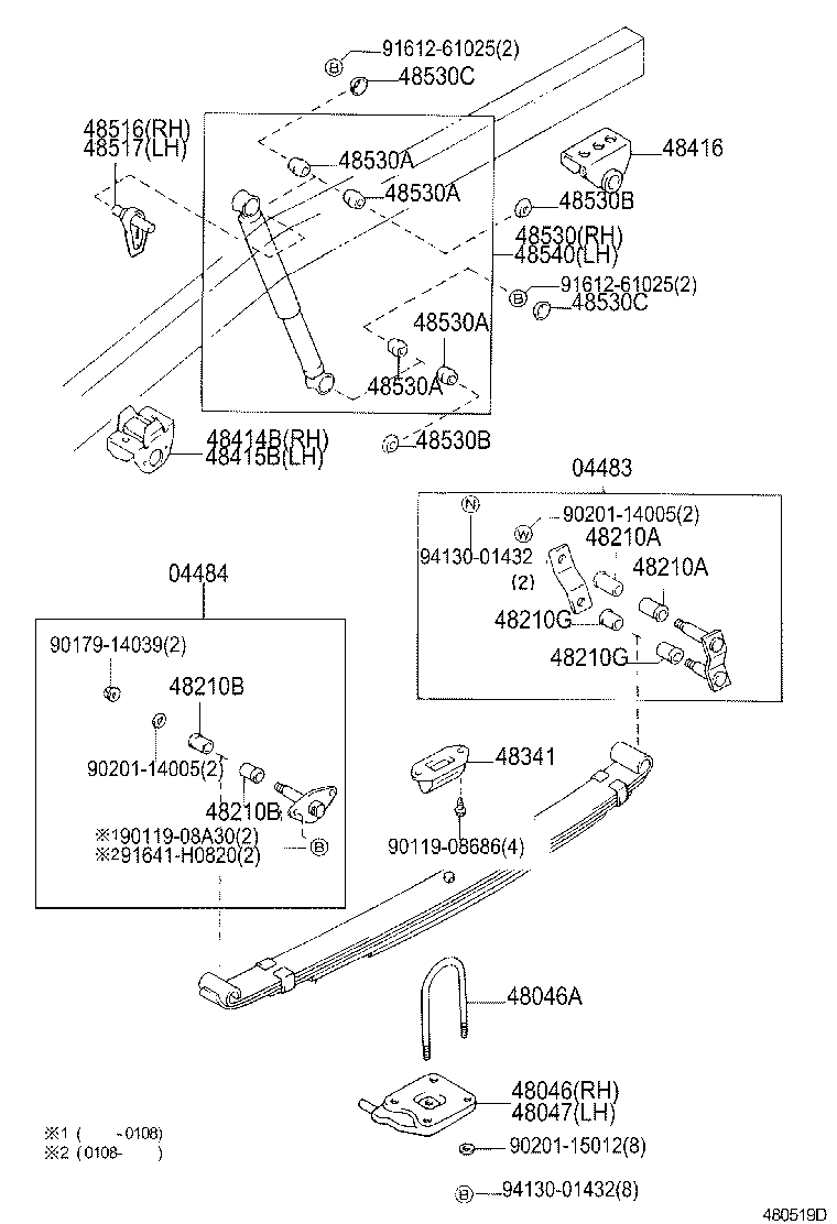 48404-35060 BRACKET, SPRING, NO.3 RH product image