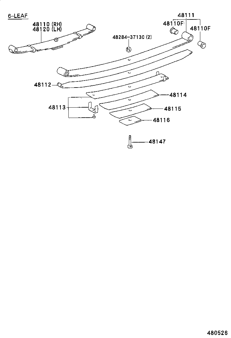 48511-80015 ABSORBER ASSY, SHOCK, FRONT RH product image