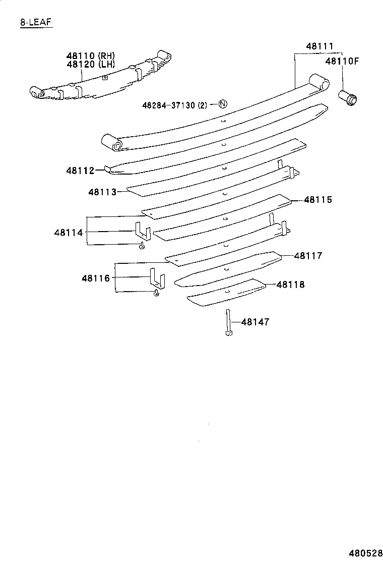48511-80015 ABSORBER ASSY, SHOCK, FRONT RH product image