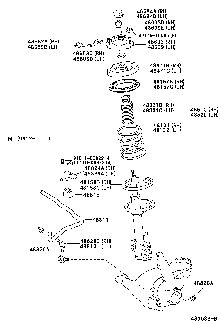 48131-21230 SPRING, FRONT COIL, RH product image