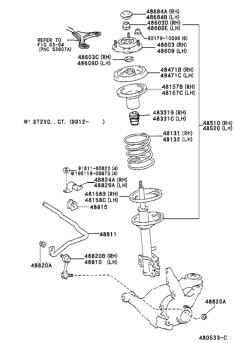 48131-21230 SPRING, FRONT COIL, RH product image