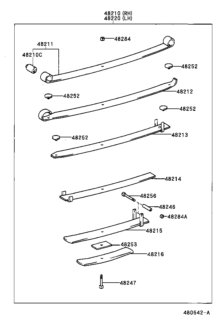 04484-04010 PIN KIT, REAR SPRING product image