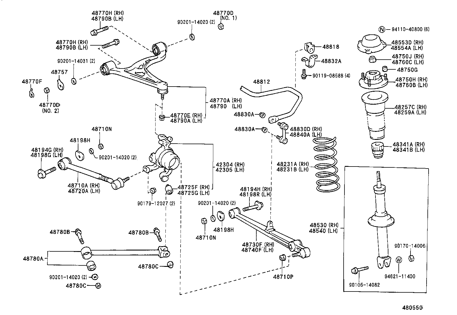 48818-14090 BUSH, STABILIZER, REAR product image