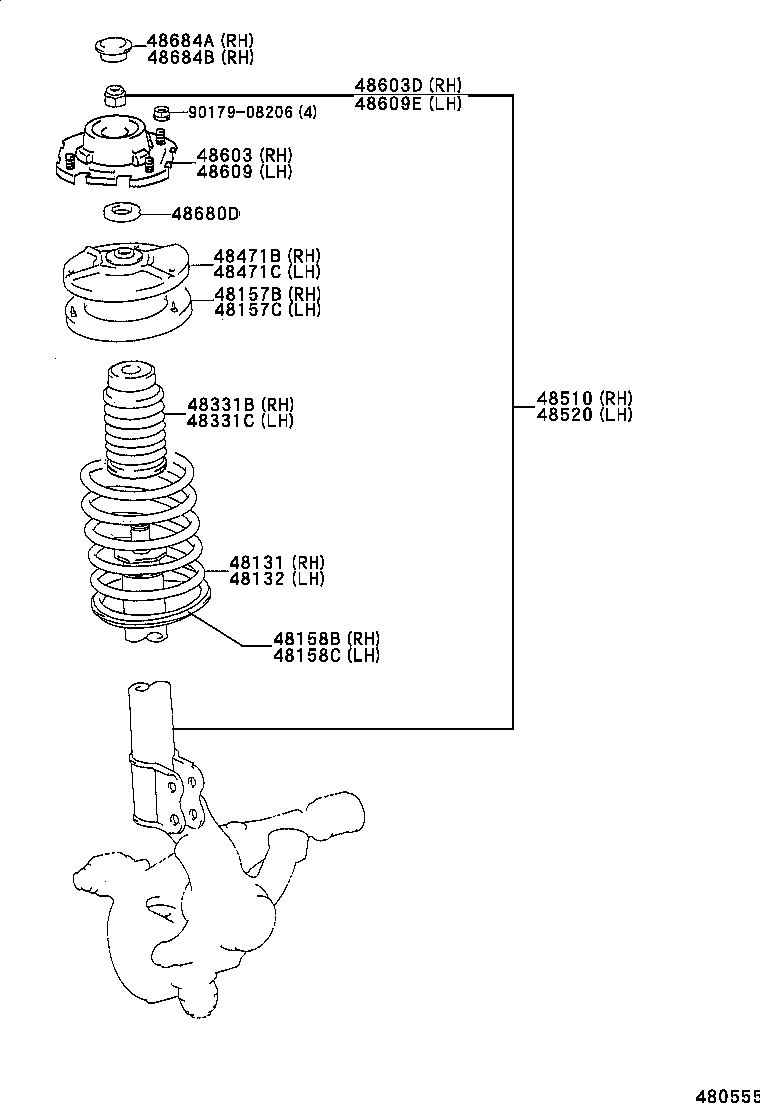 48131-1G810 SPRING, FRONT COIL, RH product image
