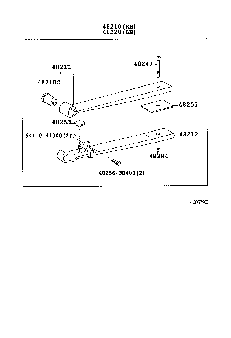 48414-36310 BRACKET, SPRING, NO.3 RH product image
