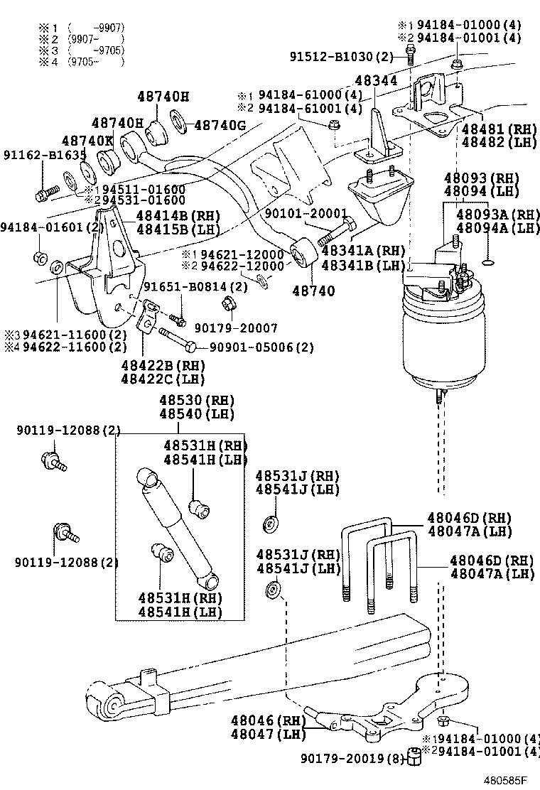 48414-36310 BRACKET, SPRING, NO.3 RH product image