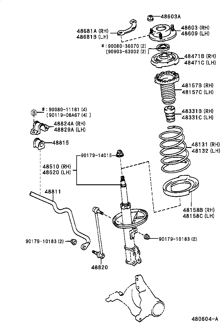 48131-07010 SPRING, FRONT COIL, RH product image