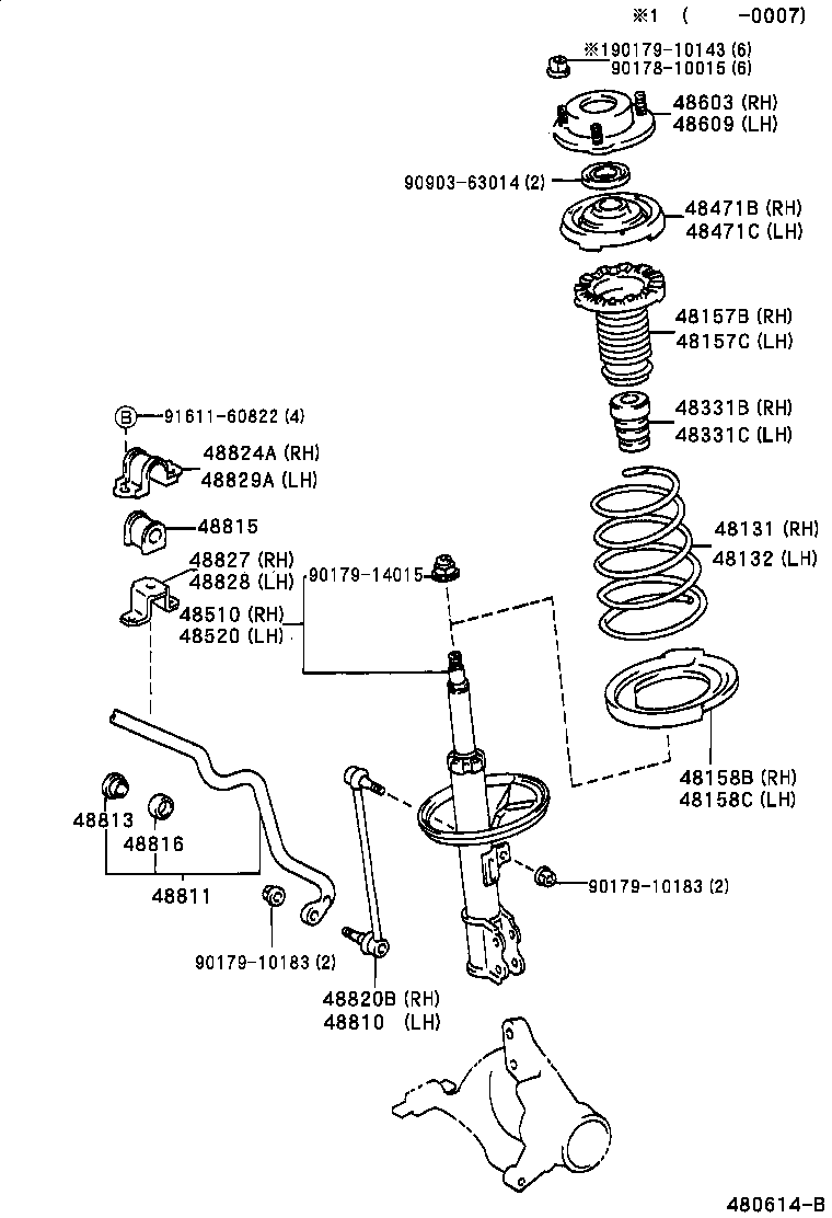 48131-48040 SPRING, FRONT COIL, RH product image
