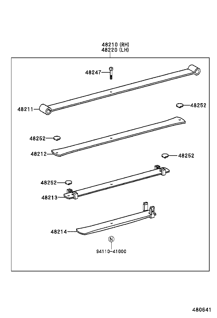 48202-35870 LEAF, REAR SPRING, NO.3 product image
