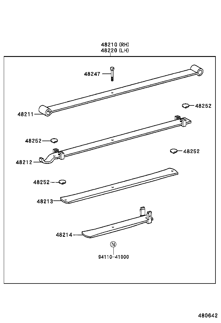 48202-35870 LEAF, REAR SPRING, NO.3 product image