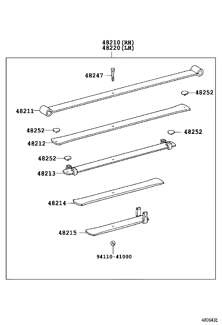48202-35870 LEAF, REAR SPRING, NO.3 product image