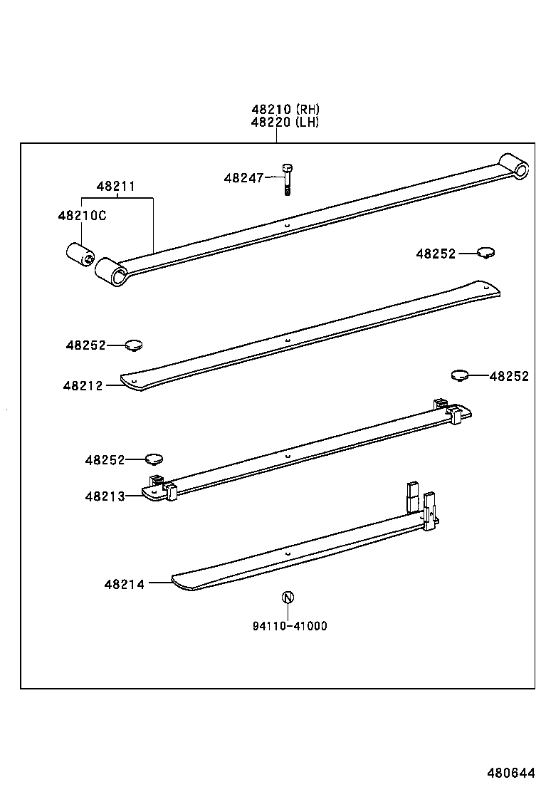 48404-35060 BRACKET, SPRING, NO.3 RH product image