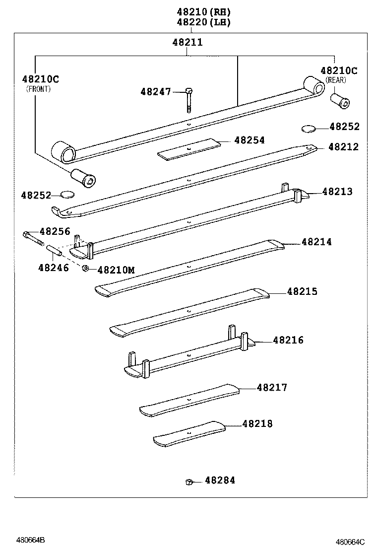 48414-36330 BRACKET, SPRING, NO.3 RH product image