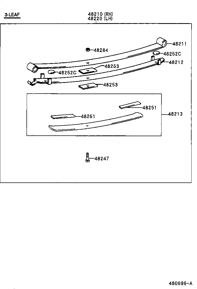 48414-34010 BRACKET, SPRING, NO.3 RH product image