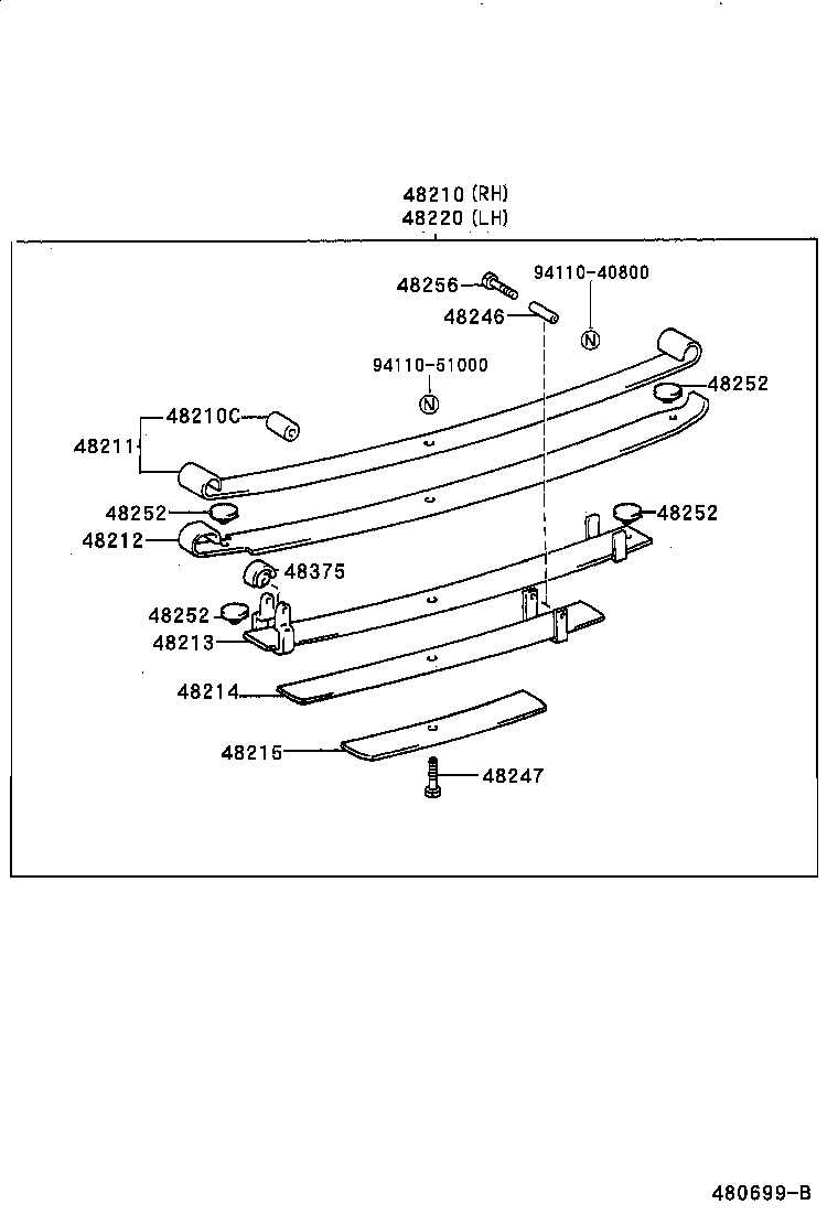 04484-04010 PIN KIT, REAR SPRING product image