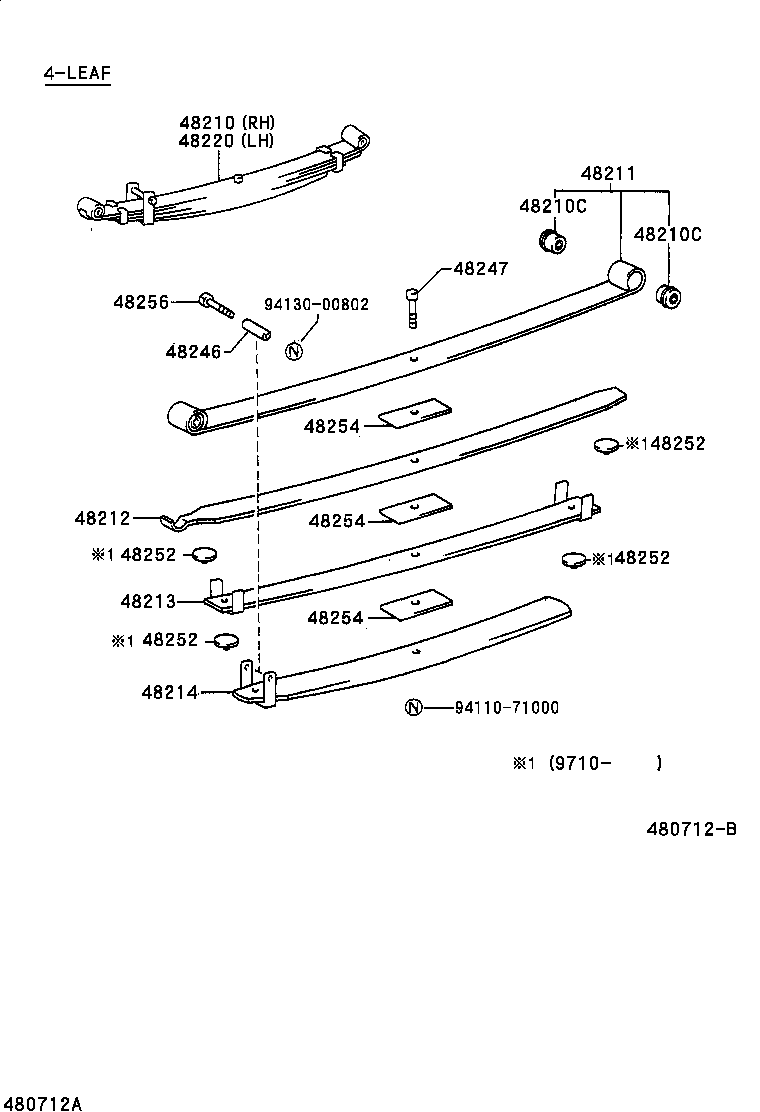 48202-3B443 LEAF, REAR SPRING, NO.3 product image