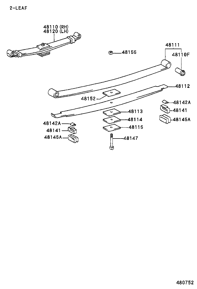 48511-80017 ABSORBER ASSY, SHOCK, FRONT RH product image