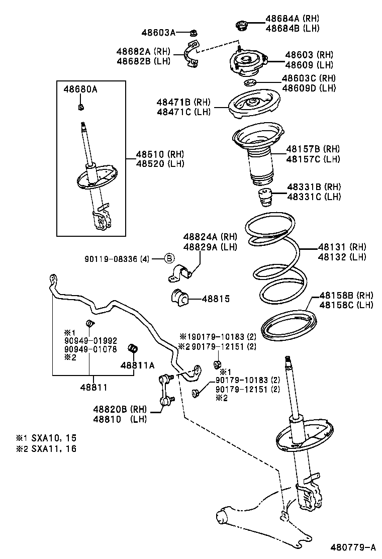 48131-42121 SPRING, FRONT COIL, RH product image
