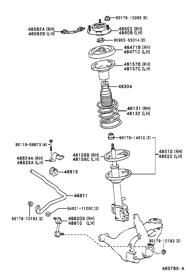 48131-44060 SPRING, FRONT COIL, RH product image