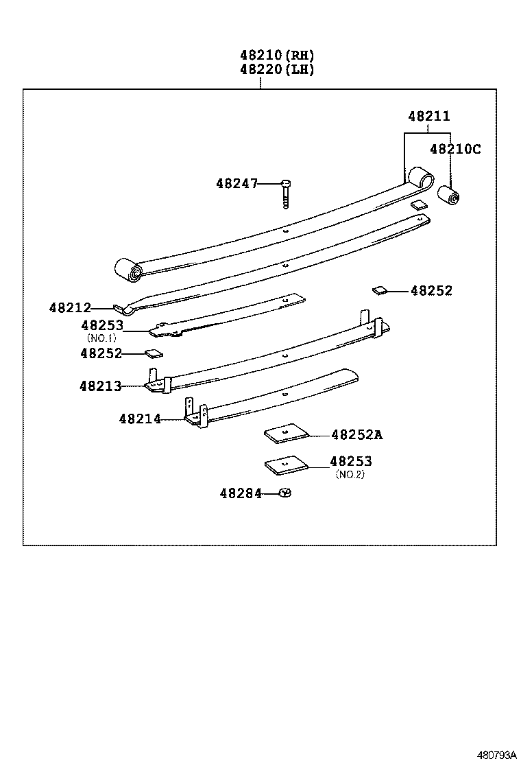 04483-26110 SHACKLE KIT, REAR SPRING product image