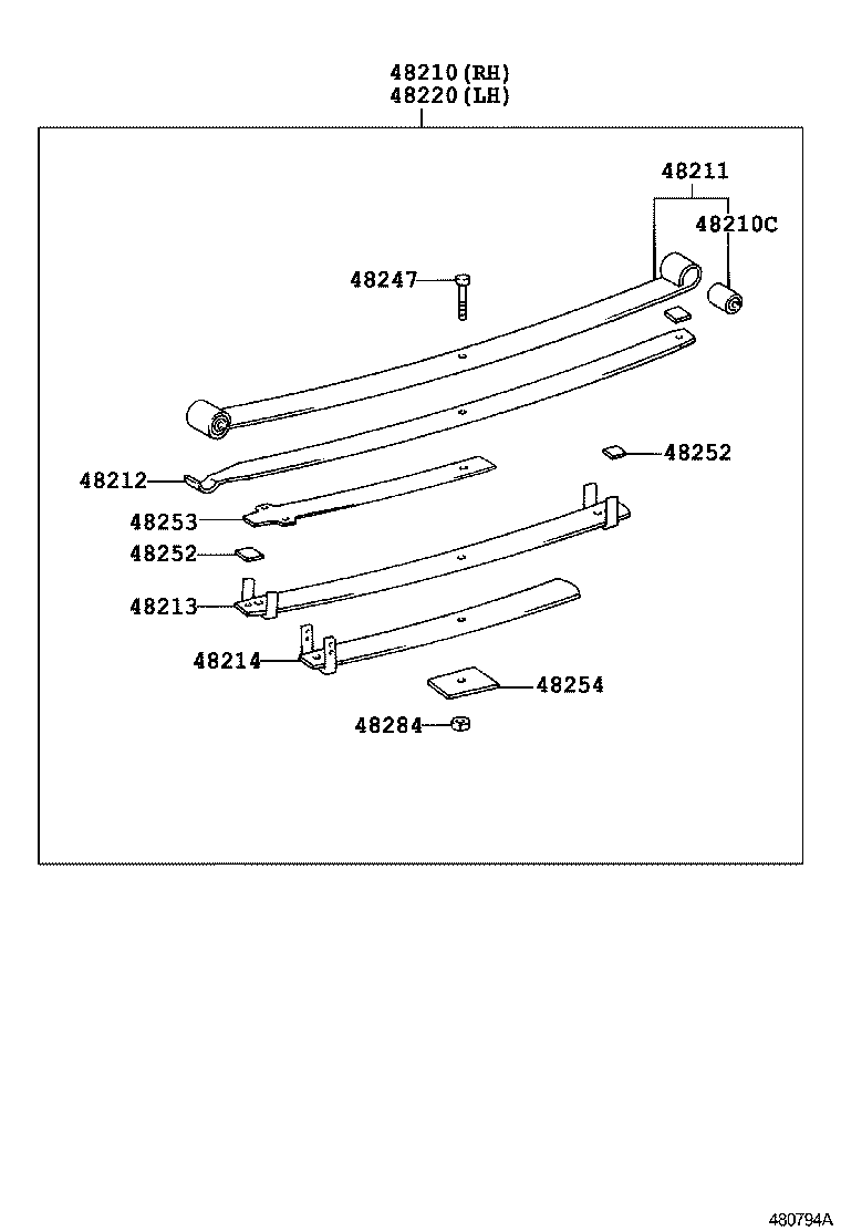 04483-26110 SHACKLE KIT, REAR SPRING product image
