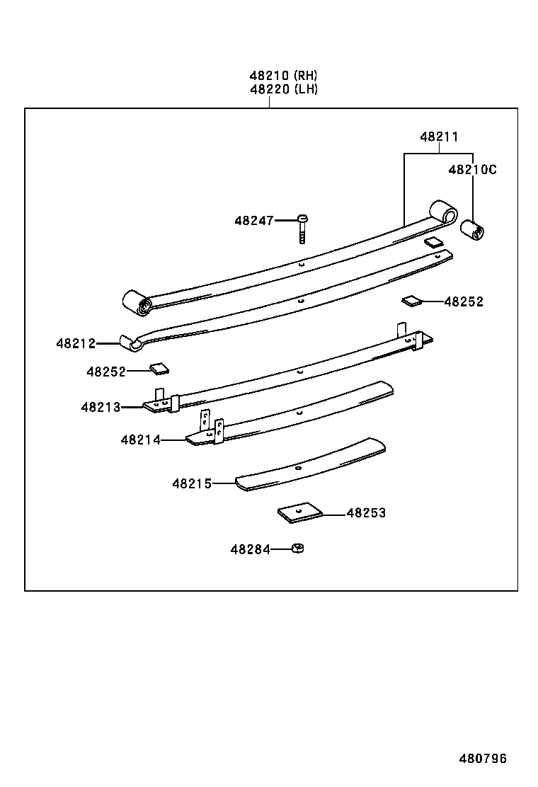 04483-26160 SHACKLE KIT, REAR SPRING product image