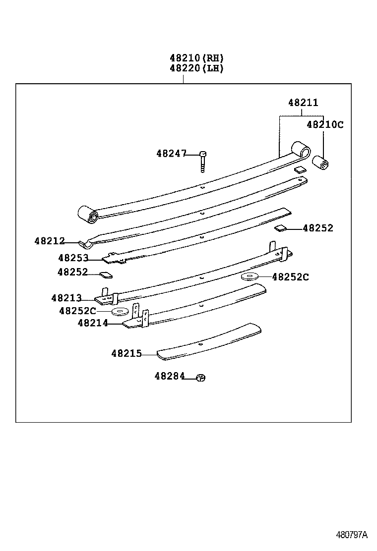 04483-26160 SHACKLE KIT, REAR SPRING product image