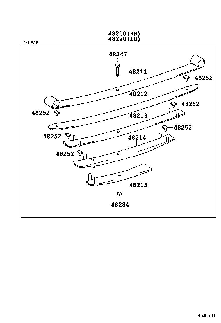 04483-0B010 SHACKLE KIT, REAR SPRING product image