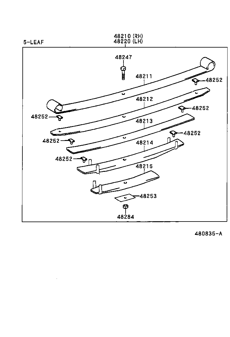 04483-0B010 SHACKLE KIT, REAR SPRING product image