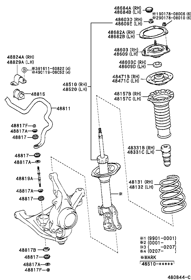 48131-52620 SPRING, FRONT COIL, RH product image