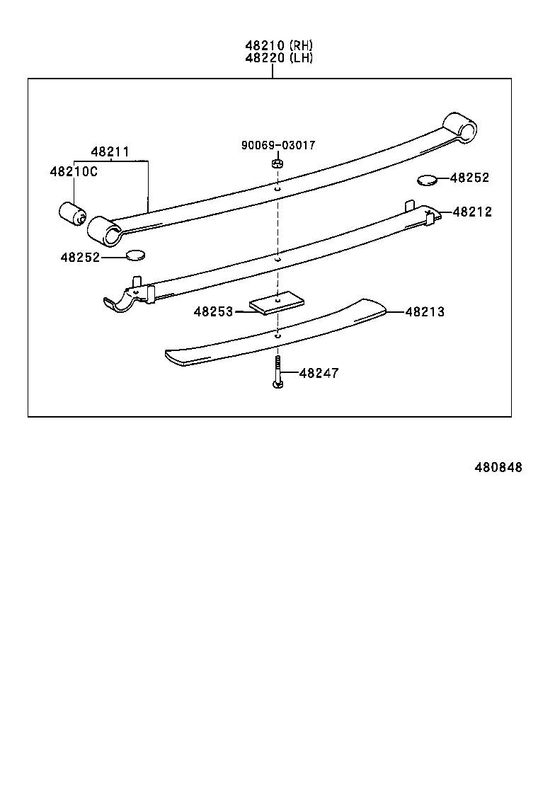 48505-35050 BRACKET, REAR SHOCK ABSORBER, UPPER RH product image