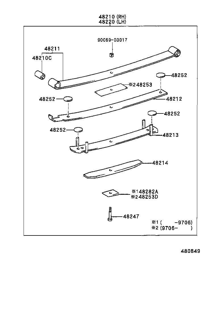 48505-35050 BRACKET, REAR SHOCK ABSORBER, UPPER RH product image