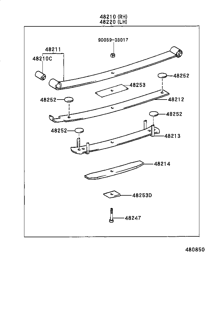48210-04032 SPRING ASSY, REAR RH product image