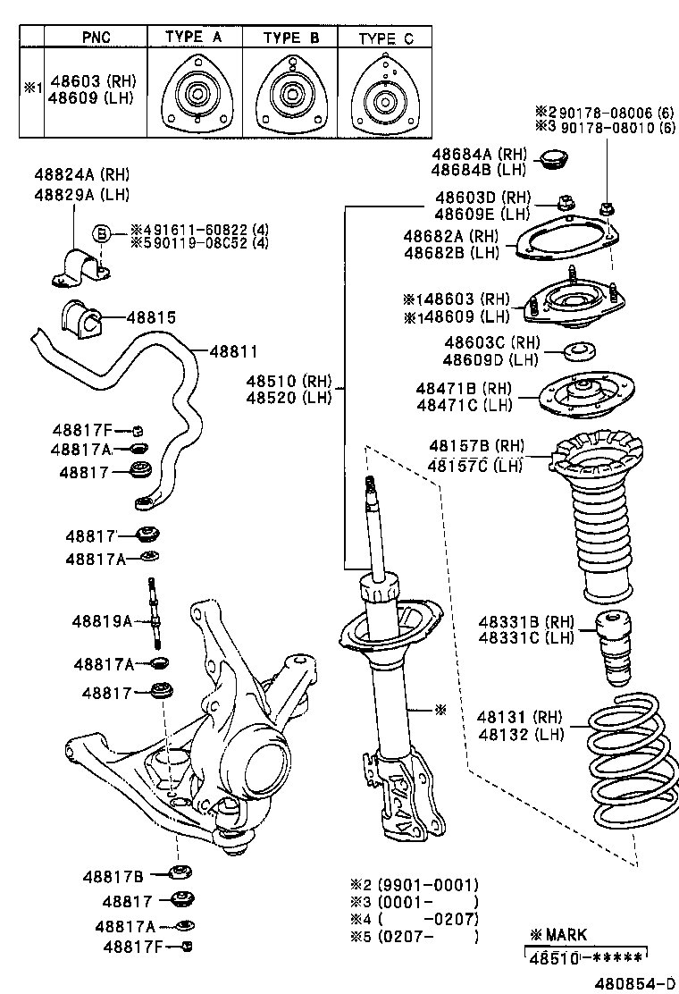 48157-52010 INSULATOR, FRONT COIL SPRING, UPPER RH product image