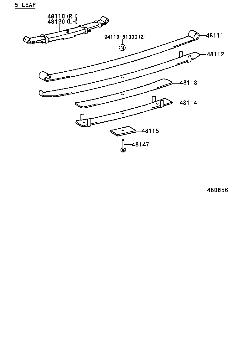 48511-29745 ABSORBER ASSY, SHOCK, FRONT RH product image