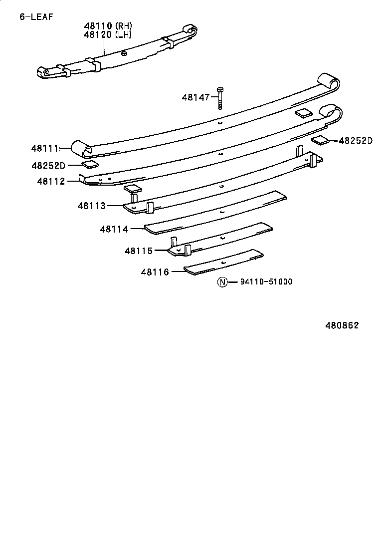 48131-60481 SPRING, FRONT COIL, RH product image