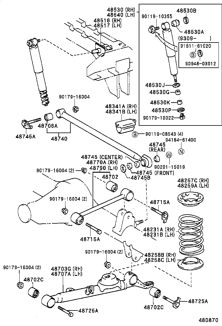 48231-28320 SPRING, COIL, REAR RH product image