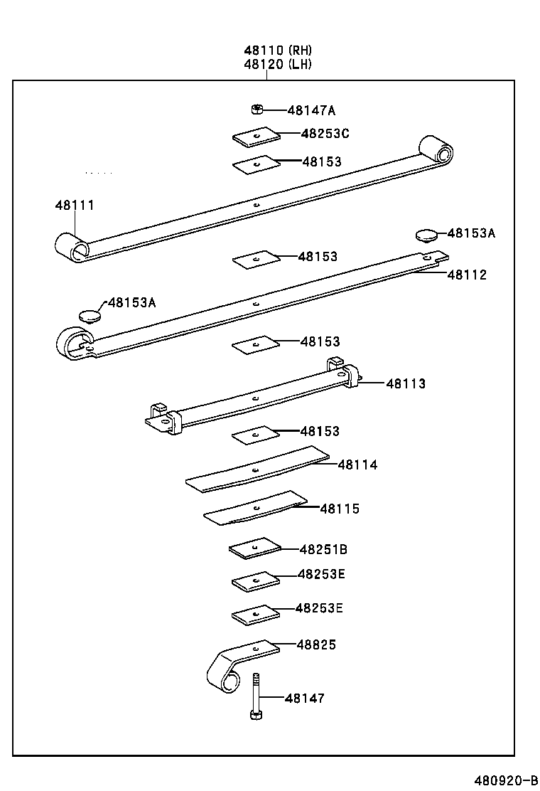 48112-37590 LEAF, FRONT SPRING, NO.2 product image