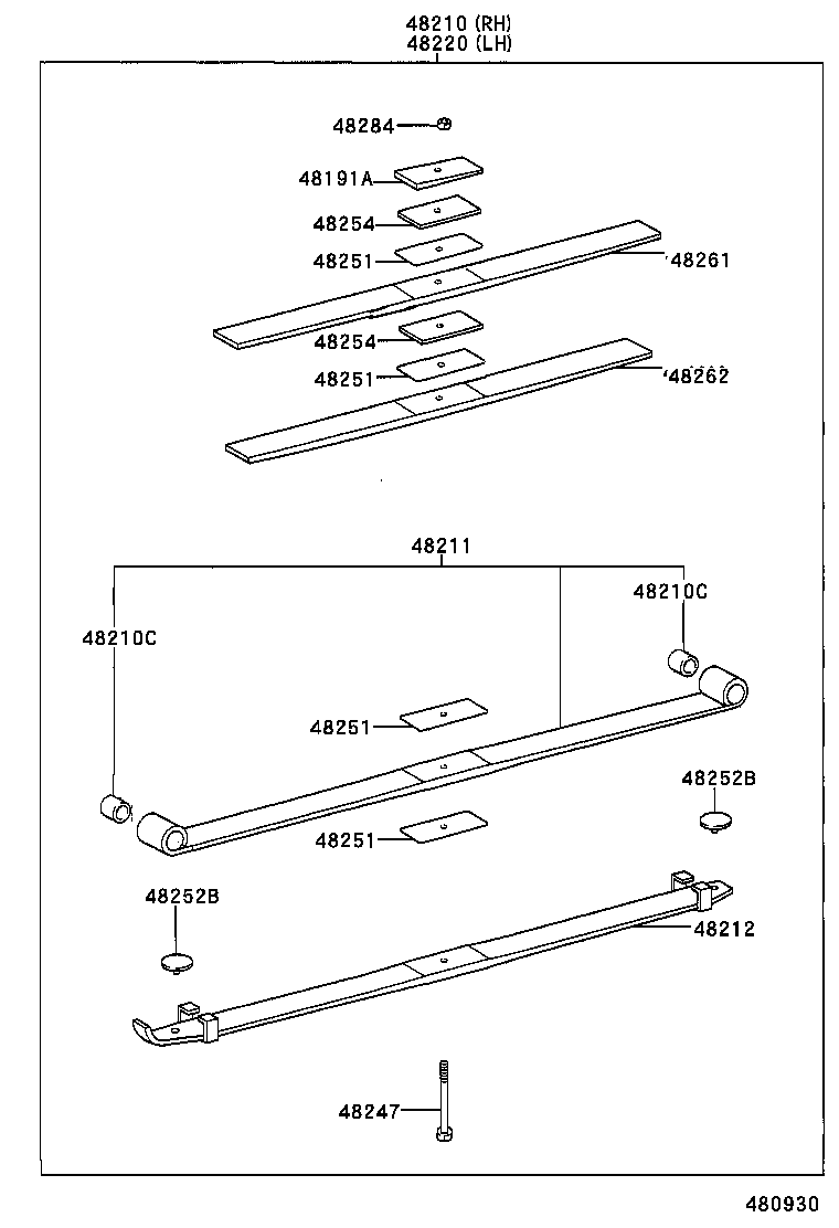 48201-3V090 LEAF, REAR SPRING, NO.1 product image