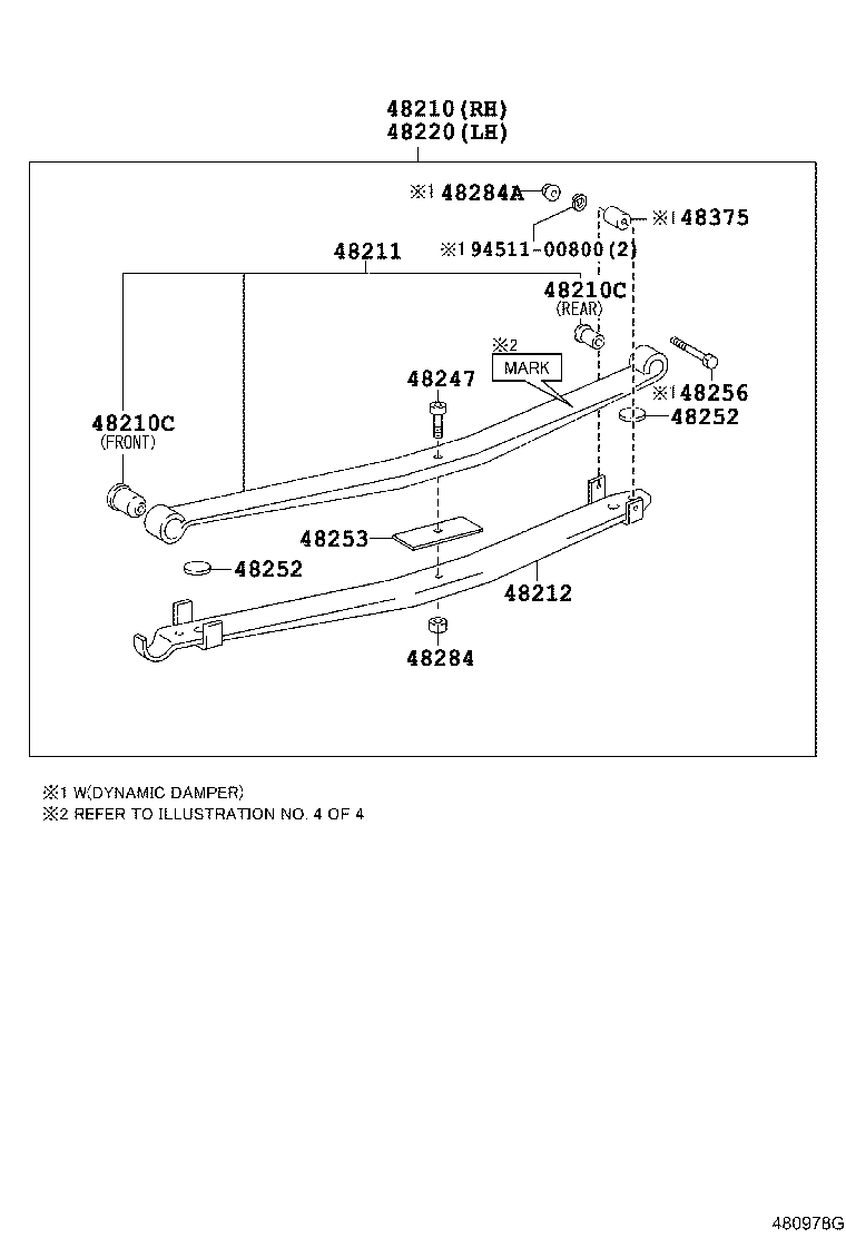 48414-36330 BRACKET, SPRING, NO.3 RH product image